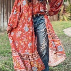 SPELL Meadowland Boho Dress in Poppy